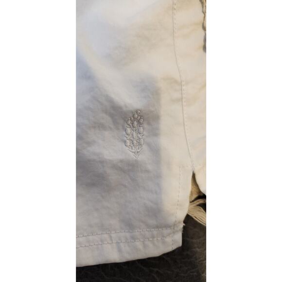 Free People Movement Solstice Shorts Size M‎ Ivory Crochet Trim Fringe Lined - Picture 5 of 11